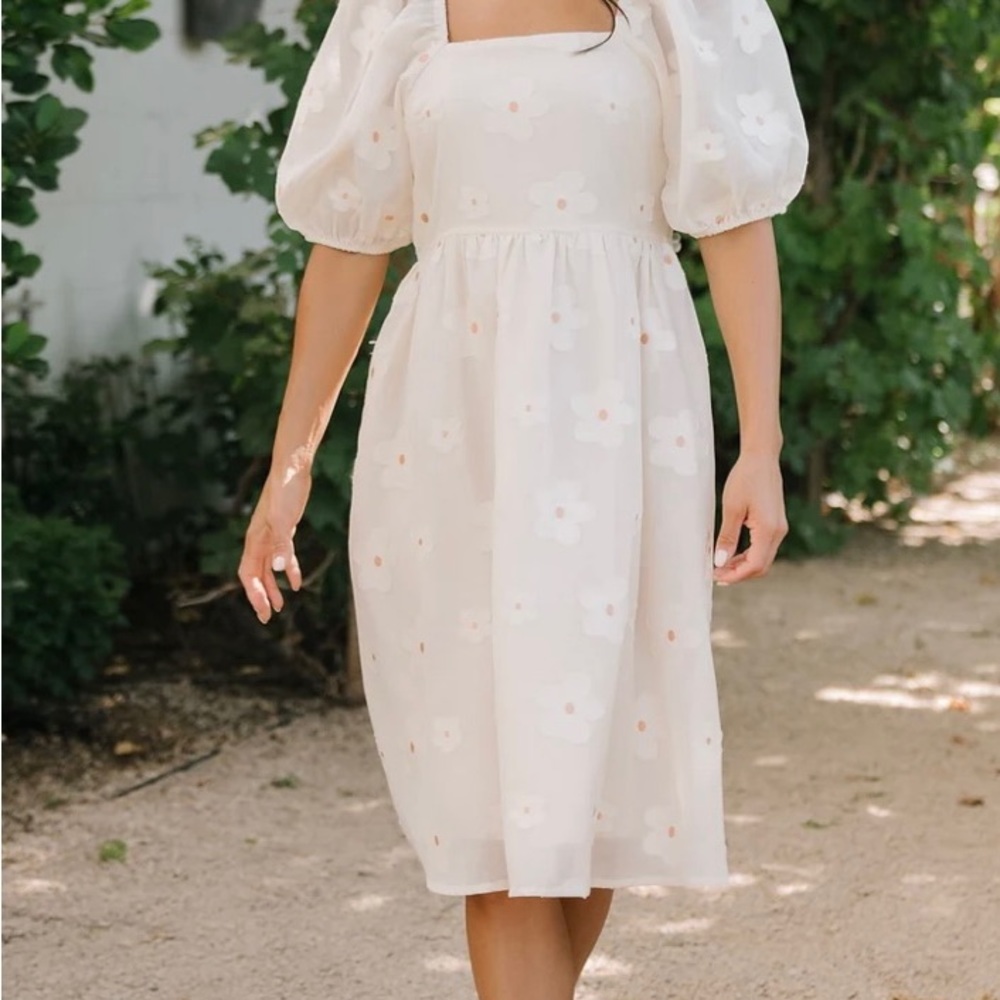 ROOLEE cream Daisy dress